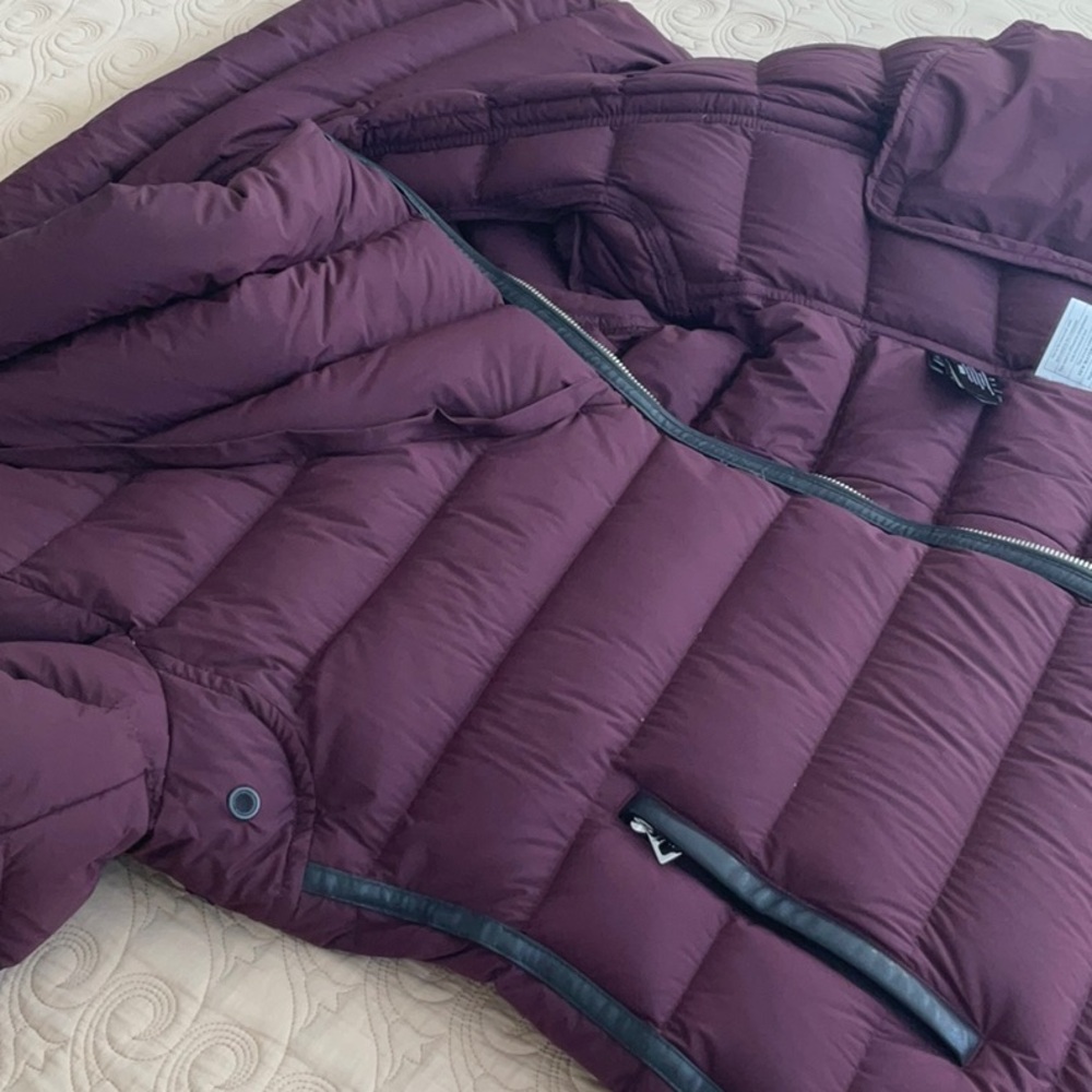 Rudsak Melodic Quilted Down Winter Coat / WITH OR WITHOUT FUR/ Burgundy / Medium - Picture 13 of 16